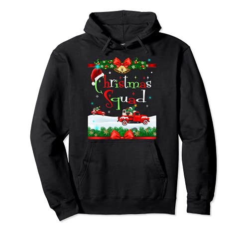 Mastiff Squad Christmas Quarantine Snow Truck Funny Pajamas Felpa con Cappuccio