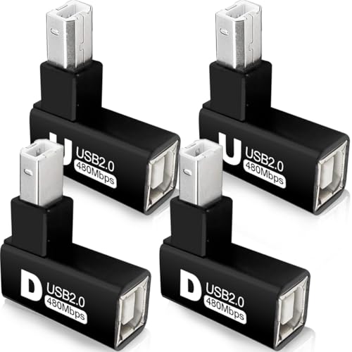 Xiatiaosann 4�� USB 2.0 B�^�C�v �I�X-���X �����A�_�v�^�[ ���������p�x90�x USB 2.0�^�C�vB�v�����^�[�A�_�v�^�[�A�p�v�����^�[�A�X�L���i�[�A�t�@�b�N�X�A���o�C��HDD�v�����^�[�p�V���[�g�����P�[�u��(��+��)