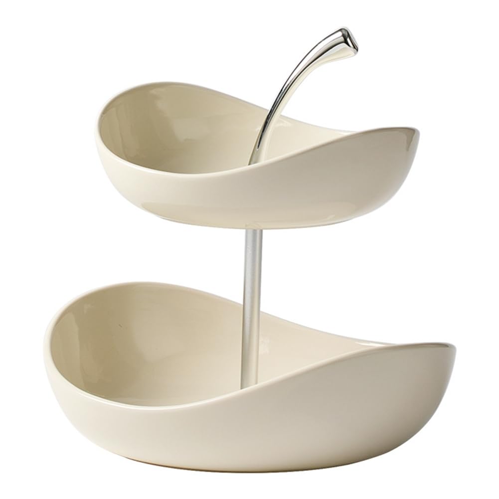 Vjsujehgy Home Room Coffee Table Ornaments Fruit Plate Multi-Layer High-Grade Snack Tray Placed Snacks Candy Dish