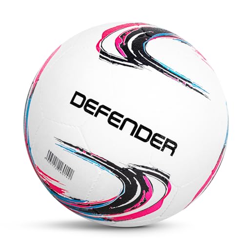 Image of Vector X Defender Rubber Moulded Soccer Futsal Ball - Durable Training Match Ball for Practice | Ideal for Turf, Hard Ground & Grassy Field | Nylon Wounded Butyl Bladder, Football - Size 5