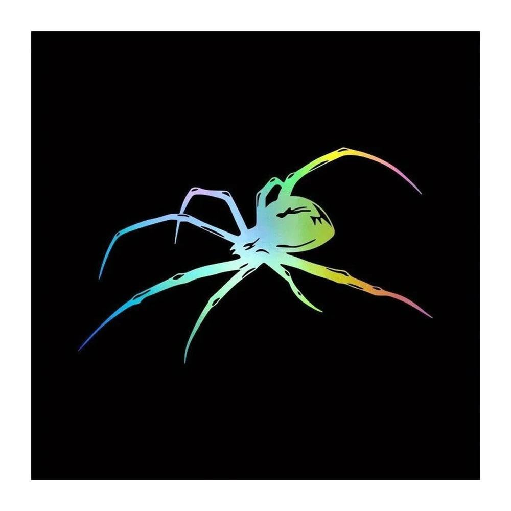 Car Body Spider Vinyl Wrap Window Bumper Truck Decal(Reflective Lasers,XL 42cmX18cm)