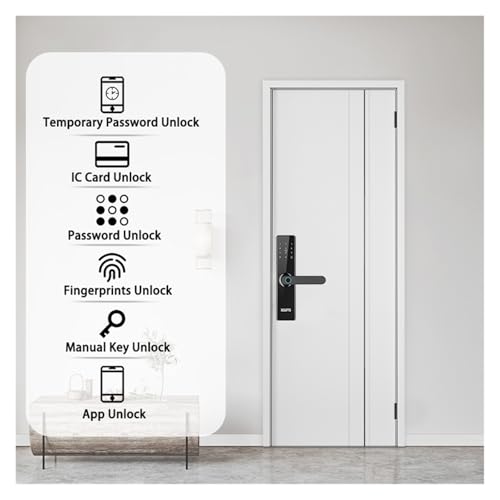 Serrure intelligente biométrique à empreinte et code pour porte de maison
