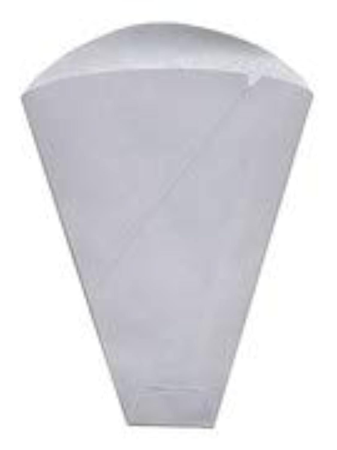 Friteshop White Japanese Crepe Wrappers – Disposable Food-Safe Cones for Crepes, Desserts – Heavy Duty Paper Food Containers – Easy-Tear Perforated Front – For Food Trucks & Catering - 100 pack