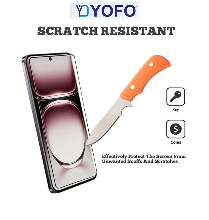 Image of YOFO Premium HD+ Full Glue Tempered Glass For Motorola G58 Full Glue Curved Glass 100% Fingerprint Working with self installation kit (NON UV GLASS)