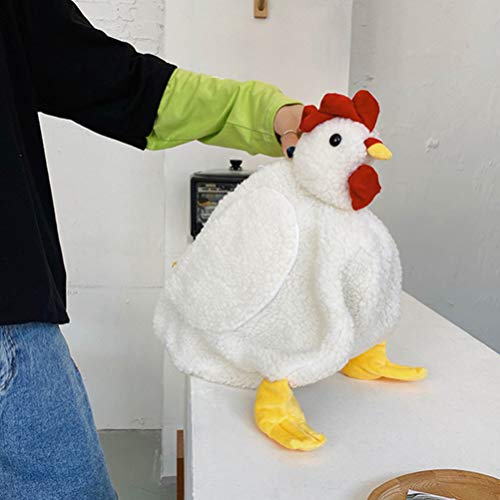 KESYOO Feminino Bolsa de Frango Bolsa Crossbody Cartoon Galo Bolsa de Ombro Bolsas de Pelúcia Cartei