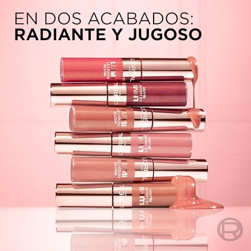 L'Oréal Paris Lumi Le Liquid Blush Glowy Gold Pink 625, płynny róż o świeżym, połyskującym kolorze, 10 ml