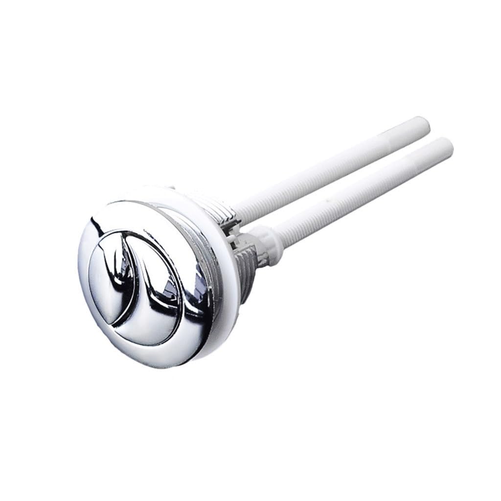ACVACV 38mm Toilet Button Dual Flush Toilet Tank Buttons, Dual Flush Round Head Push Buttons Electroplating Water Tank Valve Push Button