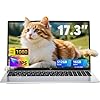 Laptop de 17.3 pulgadas, computadora portátil 2025, 16 GB de RAM 512 GB NVMe SSD, procesador Intel N97 (hasta 3.6 GHz), pantalla FHD 1080 para negocios y estudiantes, cámara web, batería de