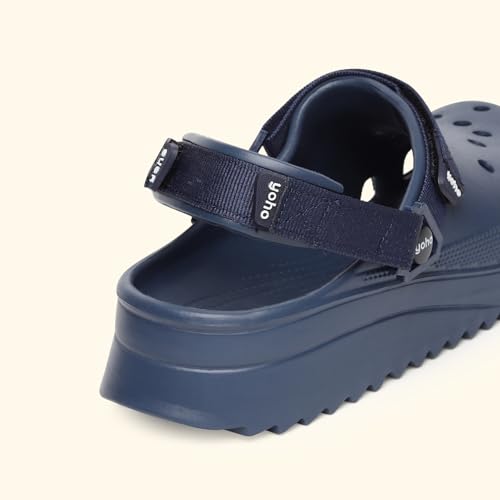 Image of YOHO Hacker Clogs for Men | Waterproof Monsoon Footwear & Rainy Shoes | Adjustable Strap Cushioned Sandals