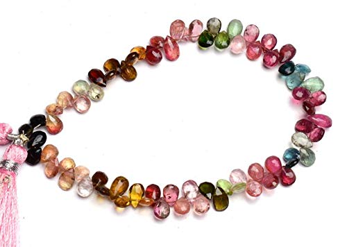 Multi Tourmaline perles briolettes de poire pour fabriquer vos bijoux bohèmes et élégants