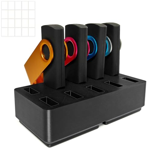 Flash Drive Desk Organizer Stand FEWINA USB Holder Storage Electronic Accessories Organizer for USB Flash Drive Stand, Thumb Drive Holder, Jump Drive Stands, Black