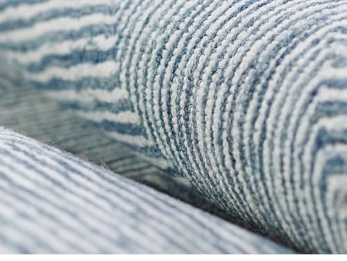Tapete de Área Chevron de Lana 8'x10' Azul Denim miniatura 4