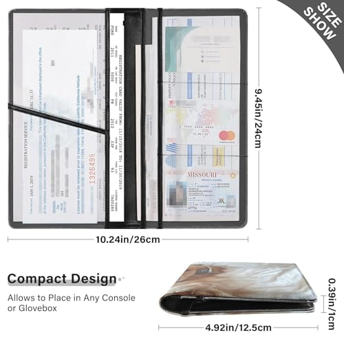 Organizador para autos Slim de cuero miniatura 3