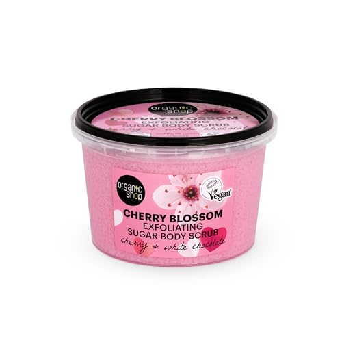 Organic Shop 250ml Body Scrub Cherry Blossom Exfoliating Cherry & White Chocolate