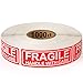 Fragile - 1"x3" Handle with Care Shipping Stickers, 1000 Labels Per Roll