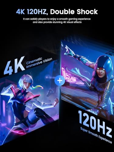 Image of UPERFECT Portable Monitor 4K 120HZ QLED 17.3 inch | 0.1ms Gaming Monitor, 500 Nits | 3840 * 2160 UHD |100% DCI-P3 | USB-C & HDMI | VESA & Stand | Travel Screen for Laptop, Computer, Game Consoles