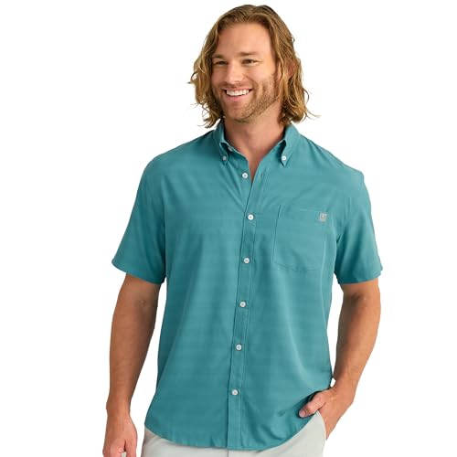 HUK Men's Kona Short Sleeve Fishing Button Down Shirt - Main Image