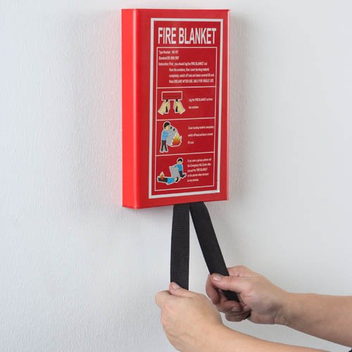 Reer Löschdecke, 1 x 1,2 m mit Aufhängevorrichtung Feuerlöschdecke Brandschutzdecke