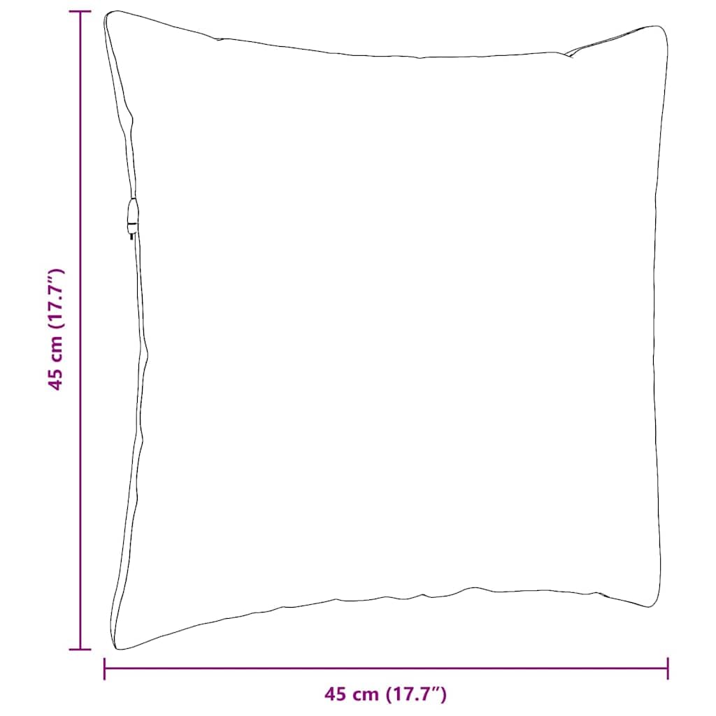 Cuscino decorativo corda 45x45 cm set 2 pezzi grigio scuro chiusura lampo imbottitura poliestere