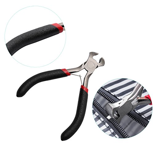 Zipper Replacement Pull Tabs Zip Fixer Zipper Repair Kit with Zipper Install Pliers Tool,161 Pieces