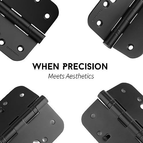 Goldenwarm 3 Pack Ball Bearing Security Door Hinges For Exterior & Interior Doors 4Inch Matte Black Stainless Steel Heavy-Duty Hinges For Outswing Doors thumb #3
