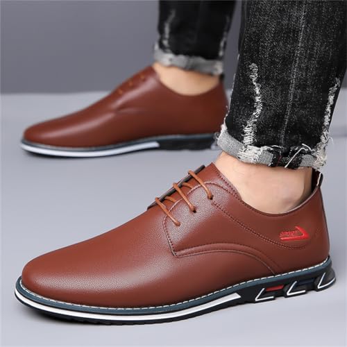 Image of Veslesth Men Casual Business Dress Shoes Lace Up Comfort Oxford for Male Working Driving