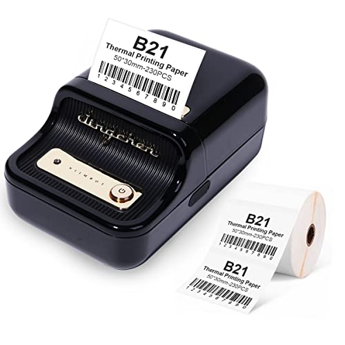 2 Inch Label Printer B21 with 230 Labels, Bluetooth Thermal Labels