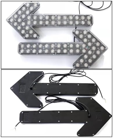Bright Yellow LED Arrow Sign - Directional Traffic Guide Light for Construction & Highway, 24V Right Arrow Indicator, Flashing Warning Signal for Safety