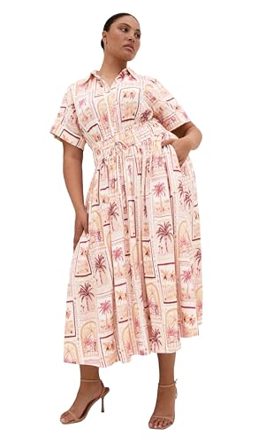 City Chic Plus Size Dress - Lana Soiree Print, 20