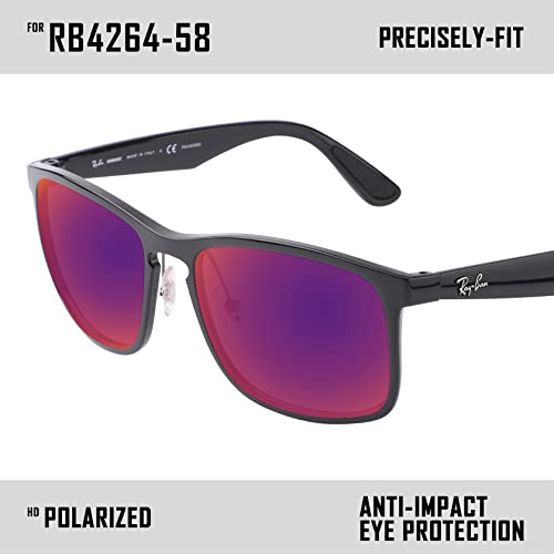 Image of Polarized Replacement Lenses for Ray-Ban Chromance RB4264 58mm Sunglass