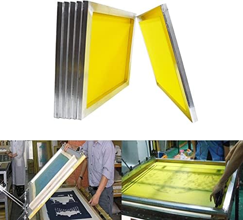 6-Pack 23"x31" Aluminum Silk Screen Frames with 305 Mesh 120T, Pre-Stretched Printing, Perfect for DIY Projects and Professional Screen Printing