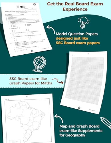 Image of Std 10 54 Question Paper Set with Solutions for 2026 Exam | English Medium | Model Question Papers | SSC Maharashtra Board