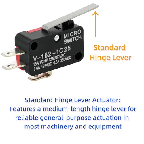 Micro-interrupteur fin de course haute précision V-152-1C25 levier SPDT - 4