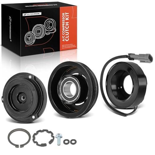 A-Premium Air Conditioner AC Compressor Clutch Kit Compatible with Chevrolet Silverado, Tahoe, Suburban, Express, Avalanche, C3500HD & GMC Sierra, Yukon, Savana & Cadillac Escalade, 10S17F Compressor