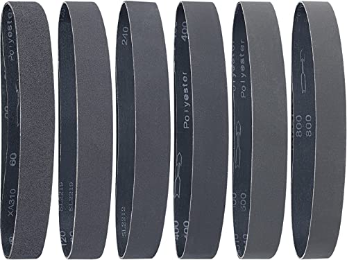 Sanding Belt 25 X 762mm- 12 Pcs Silicon Carbide Sanding Belts 2 X 60/120/240/400/600/800 Assorted Grits High Performance Silicon Carbide Abrasives for Knife Sharpening and Metalworking