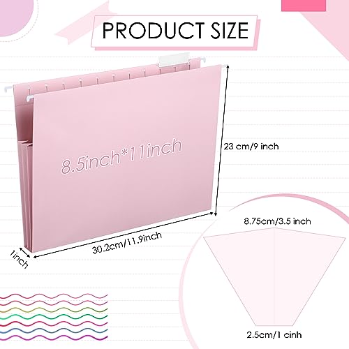 Yaomiao Pastas de arquivo suspensas tamanho carta pastas de arquivo com abas ajustáveis de corte 1/5