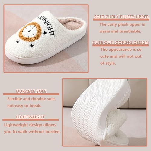 V OPXIN Pantufas de desenho animado para mulheres, masculinas, fofas, aconchegantes, de pelúcia, que