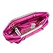 CHARMING TAILOR Clutch Evening Bag Elegant Pleated Satin Formal Handbag Simple Classy Purse for Women (Hot Pink)