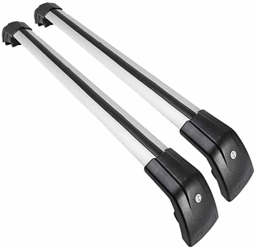 Roof Rail Rack Cross Bars for Geely X7 Sports 2018-2022, Travel Belt Anti-Theft Lock Flush Rails Carries Luggage Compartment Cargo Carrier Accessories,C/Silver Black