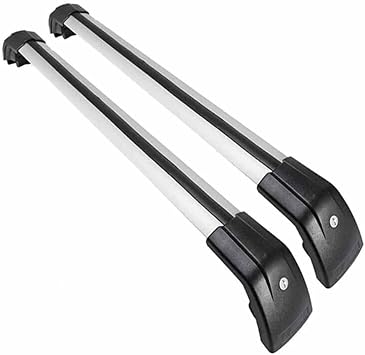 Roof Rack Cross Bars for Atlas Cross Sport/Teramont X, Raised Side Rails Lockable Crossbars Adjustable Cargo Carrier Rooftop Top Luggage Accessories,C/Silver Black