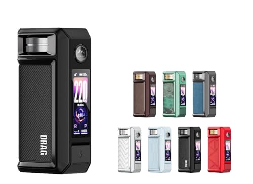 Voopoo Drag 6 220W Box Mod Kit �u�[�v�[ �h���b�O GENE TT 3.0�`�b�v 1.66�C���`TFT�f�B�X�v���C �����R���g���[���z�C�[�� �d�q�^�o�R VAPE (Black)