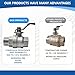 1 Inch 316 Stainless Steel Ball Valve, 2-Piece Full Port 1000 WOG NPT Female x Male Threaded, High Pressure Shut Off Valve for Water Oil Gas Steam Marine -40°F to 450°F, Industrial Plumbing 2-Pack