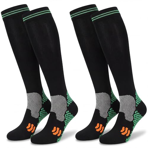 Image of Compression Socks (2 /3 Pair) for Men and Women 20-30 mmHg Regular and Plus Size Compression Scoks:Size S-7XL