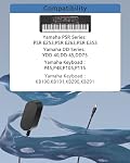 VHBW pour Adaptateur clavier Yamaha 12V Compatible avec le clavier Yamaha PSR-240 PSR-18 PSR78 AN200 PSR170 PSR175 Serie Remplacement pour Yamaha PA130 PA150 PA-3B Adaptateur de puissance de clavier