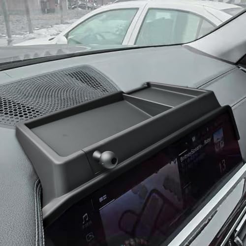 HGWEI Dashboard Storage Organizer Compatible with BMW X5 G05/X7 G07 (2019-2022) and X6 G06 (2020-2022) Interior Accessories, Center Console Behind Screen Dash Mounted Holders Box Insert Tray Black