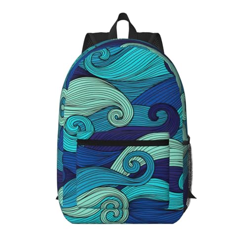 Sac à dos de voyage vagues 43 cm noir pour ne plus manquer d'espace en cabine