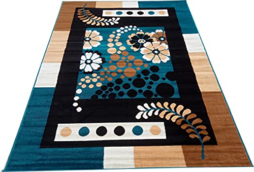 Image of Acrylic Rectangular Carpet for Hall | Mat for Living Room | 5x7 Feet Blue | Anti-Skid Carpets | Carpet for Bedroom Floor | Galicha for Hall | Home & Decor (150x195 CM - Blue Color)
