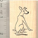 Lurcher Dog Rubber Stamp