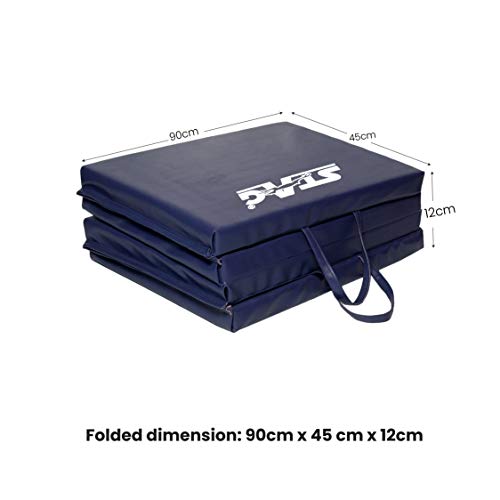 Image of STAG Multi-Purpose Foldable Fitness MAT 180 CM X 90 CM X 30 MM | Use as Tumbling mat, Gymnastics mat, Crash pad | Thick Foam | for Both Men and Women