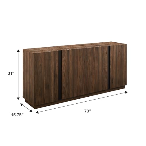 Walker Edison AZU70KCSBDW Liss Contemporary 4-Door Minimalist Sideboard thumb #2